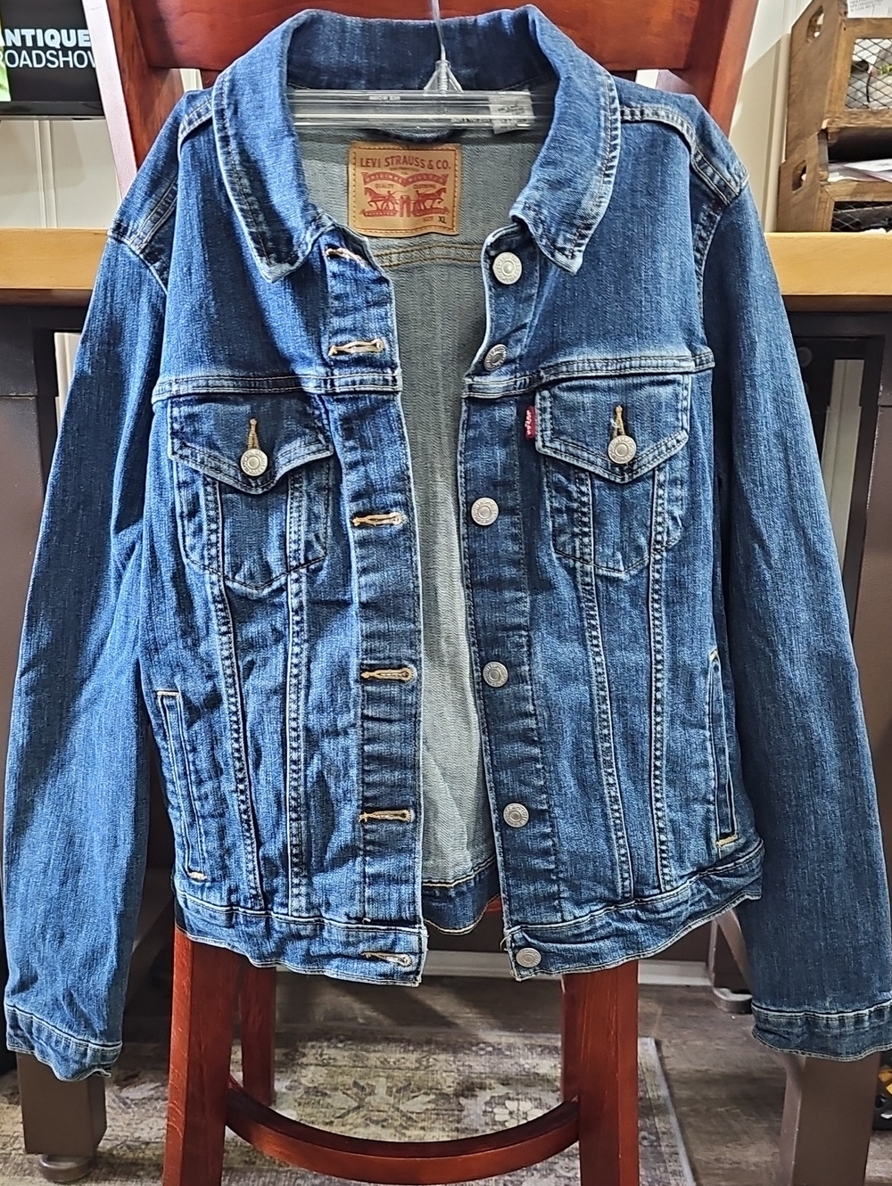 Levi's Blue Women's Denim Jacket with Button Front